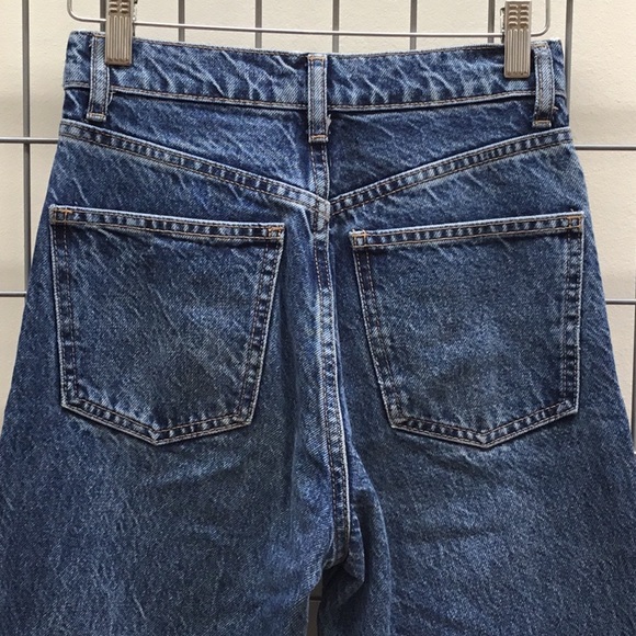 Zara High-Rise Jeans Frayed wide-leg, ankle crop - Picture 4 of 5